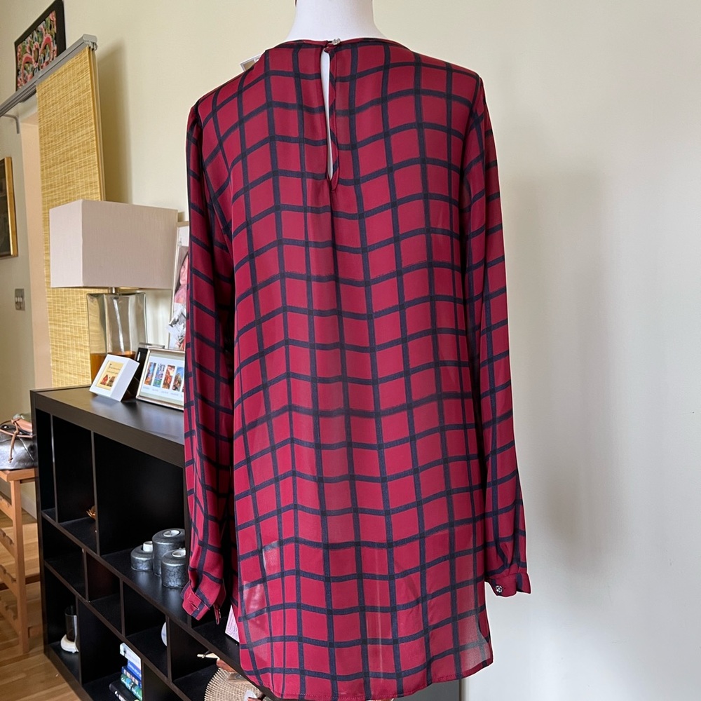 Michael Michael Kors window pane blouse/tunic